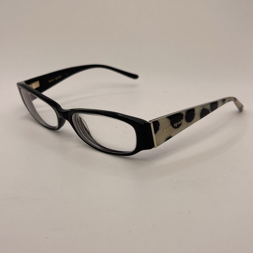 Kate Spade Eyeglasses Liesel Black Leopard Oyster Oval 52-16-130 *Frames Only*